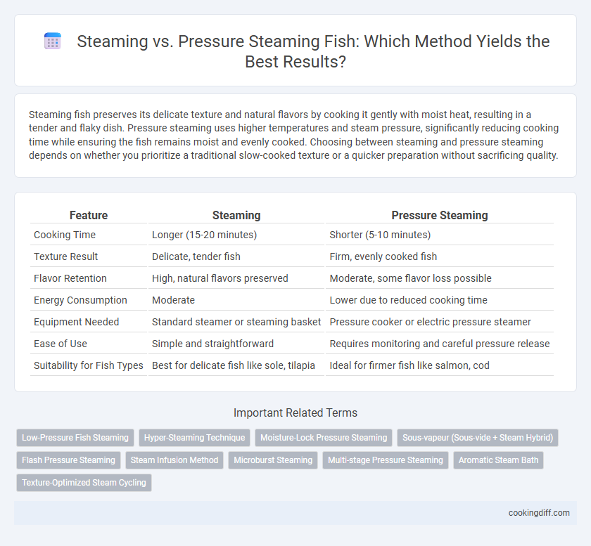 Steaming vs. Pressure Steaming Fish: Which Method Yields the Best Results?