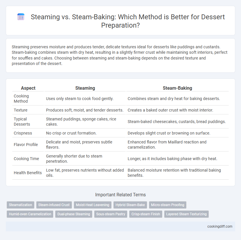 Steaming vs. Steam-Baking: Which Method is Better for Dessert Preparation?