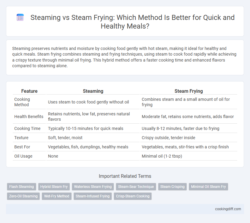 Steaming vs Steam Frying: Which Method Is Better for Quick and Healthy Meals?