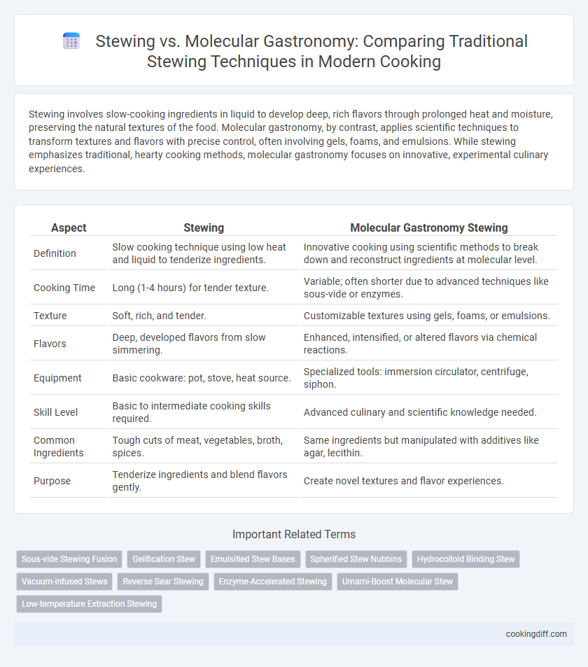 Stewing vs. Molecular Gastronomy: Comparing Traditional Stewing Techniques in Modern Cooking