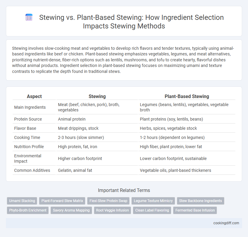 Stewing vs. Plant-Based Stewing: How Ingredient Selection Impacts Stewing Methods