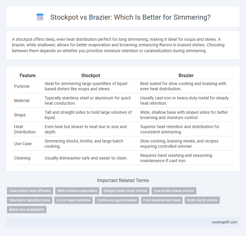 Stockpot vs Brazier: Which Is Better for Simmering?