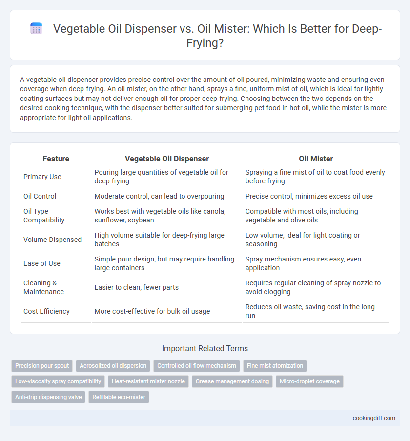 Vegetable Oil Dispenser vs. Oil Mister: Which Is Better for Deep-Frying?
