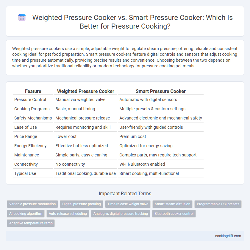 Weighted Pressure Cooker vs. Smart Pressure Cooker: Which Is Better for Pressure Cooking?