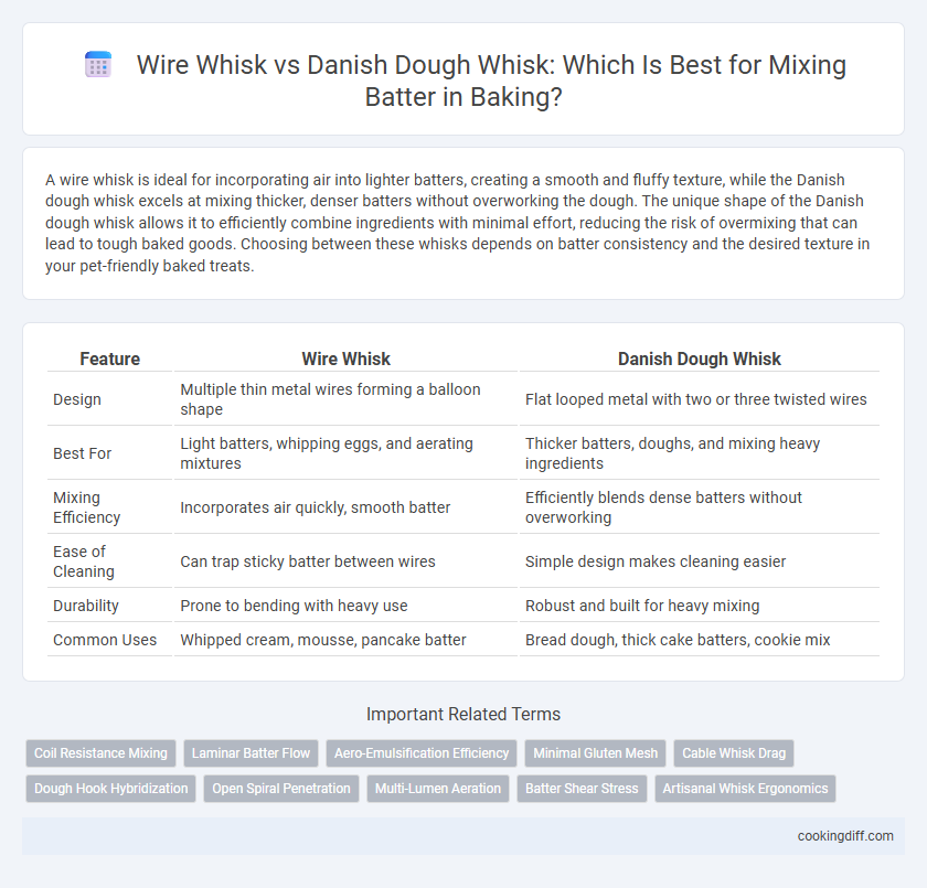 Wire Whisk vs Danish Dough Whisk: Which Is Best for Mixing Batter in Baking?