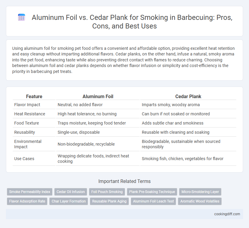 Aluminum Foil vs. Cedar Plank for Smoking in Barbecuing: Pros, Cons, and Best Uses