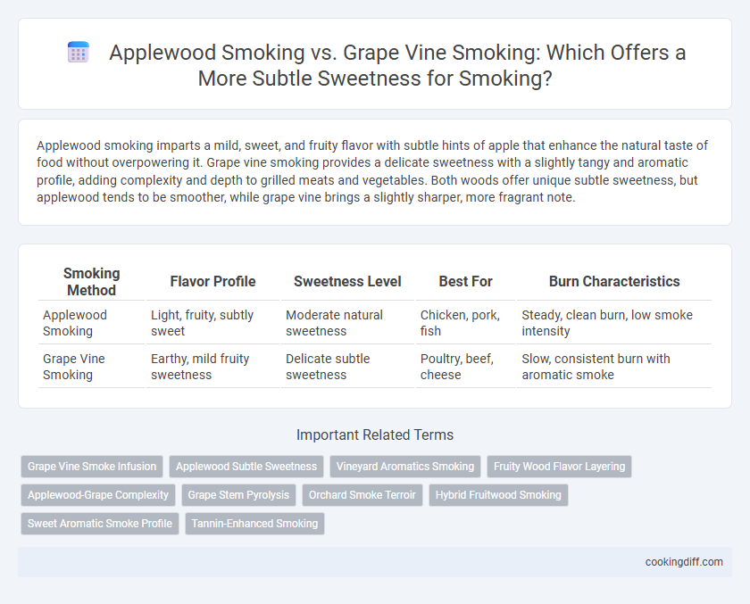 Applewood Smoking vs. Grape Vine Smoking: Which Offers a More Subtle Sweetness for Smoking?