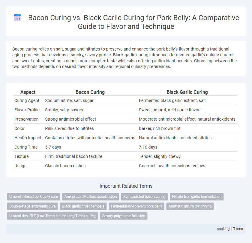 Bacon Curing vs. Black Garlic Curing for Pork Belly: A Comparative Guide to Flavor and Technique