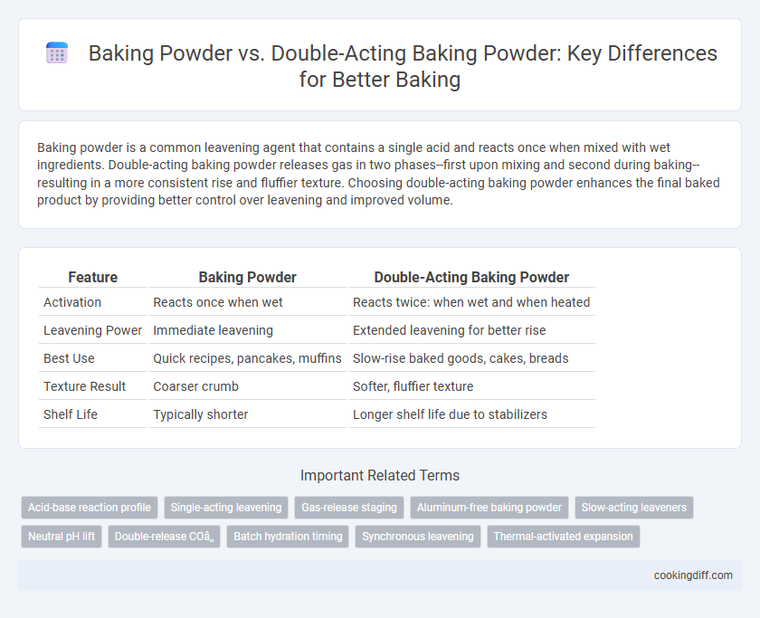Baking Powder vs. Double-Acting Baking Powder: Key Differences for Better Baking