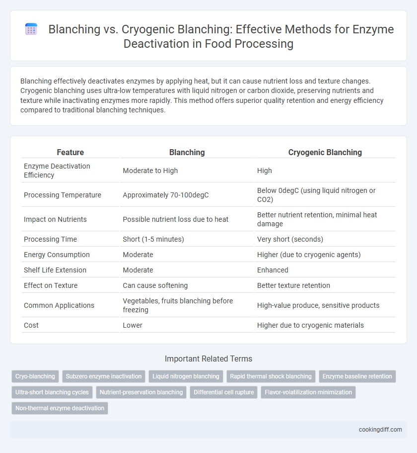 Blanching vs. Cryogenic Blanching: Effective Methods for Enzyme Deactivation in Food Processing