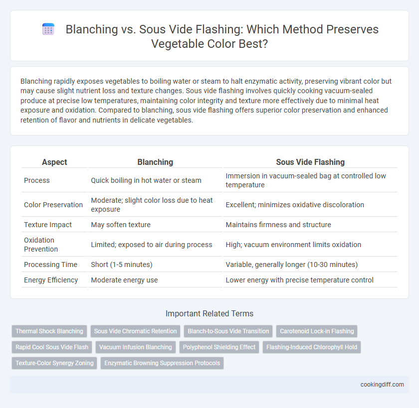 Blanching vs. Sous Vide Flashing: Which Method Preserves Vegetable Color Best?