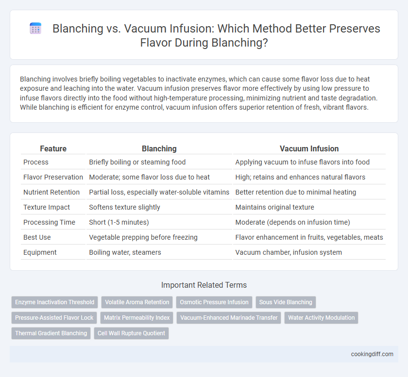 Blanching vs. Vacuum Infusion: Which Method Better Preserves Flavor During Blanching?