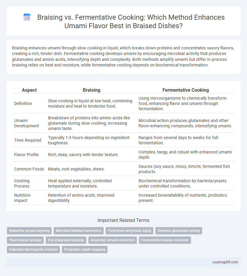 Braising vs. Fermentative Cooking: Which Method Enhances Umami Flavor Best in Braised Dishes?
