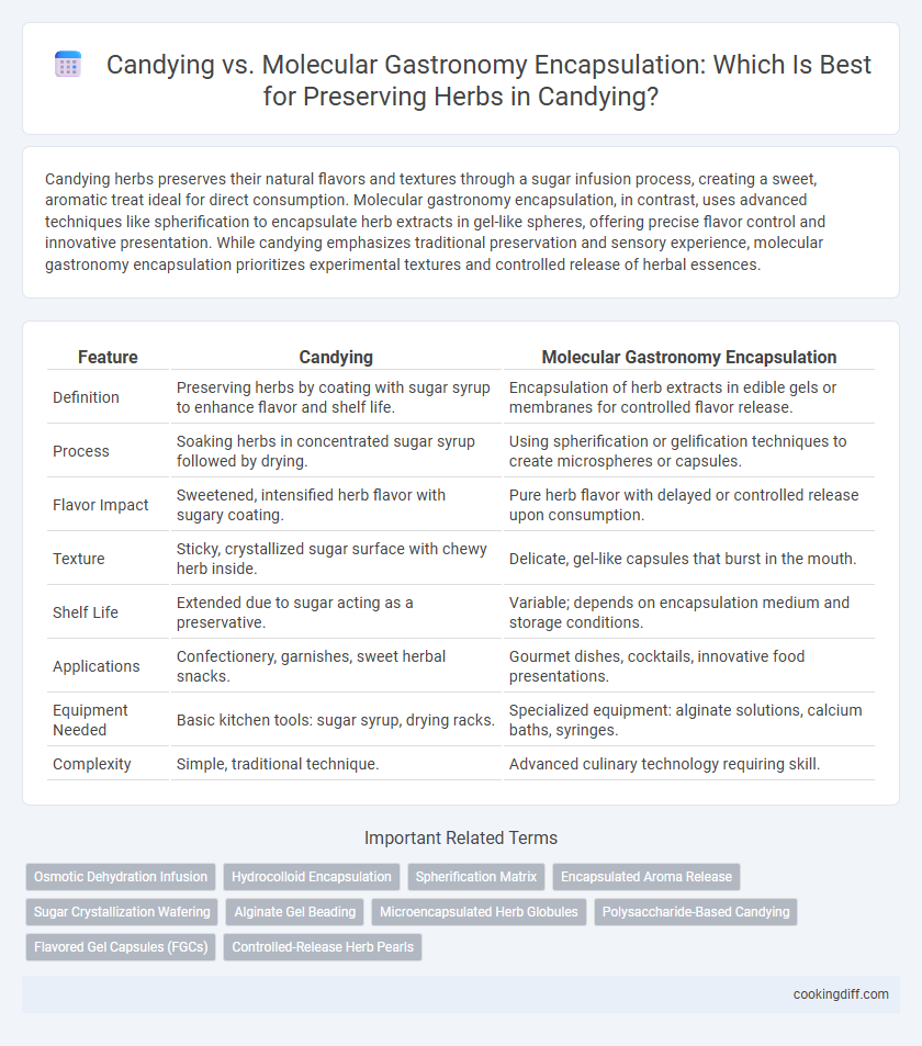 Candying vs. Molecular Gastronomy Encapsulation: Which Is Best for Preserving Herbs in Candying?