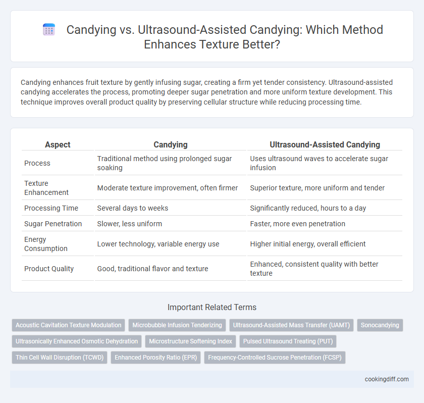 Candying vs. Ultrasound-Assisted Candying: Which Method Enhances Texture Better?