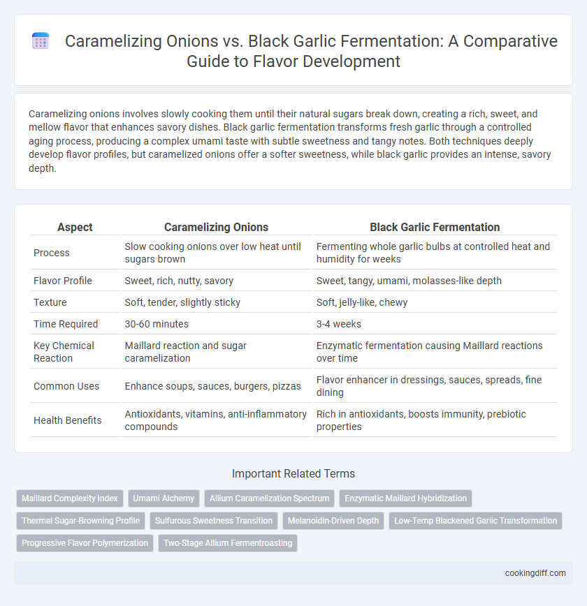 Caramelizing Onions vs. Black Garlic Fermentation: A Comparative Guide to Flavor Development
