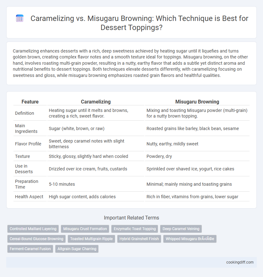Caramelizing vs. Misugaru Browning: Which Technique is Best for Dessert Toppings?