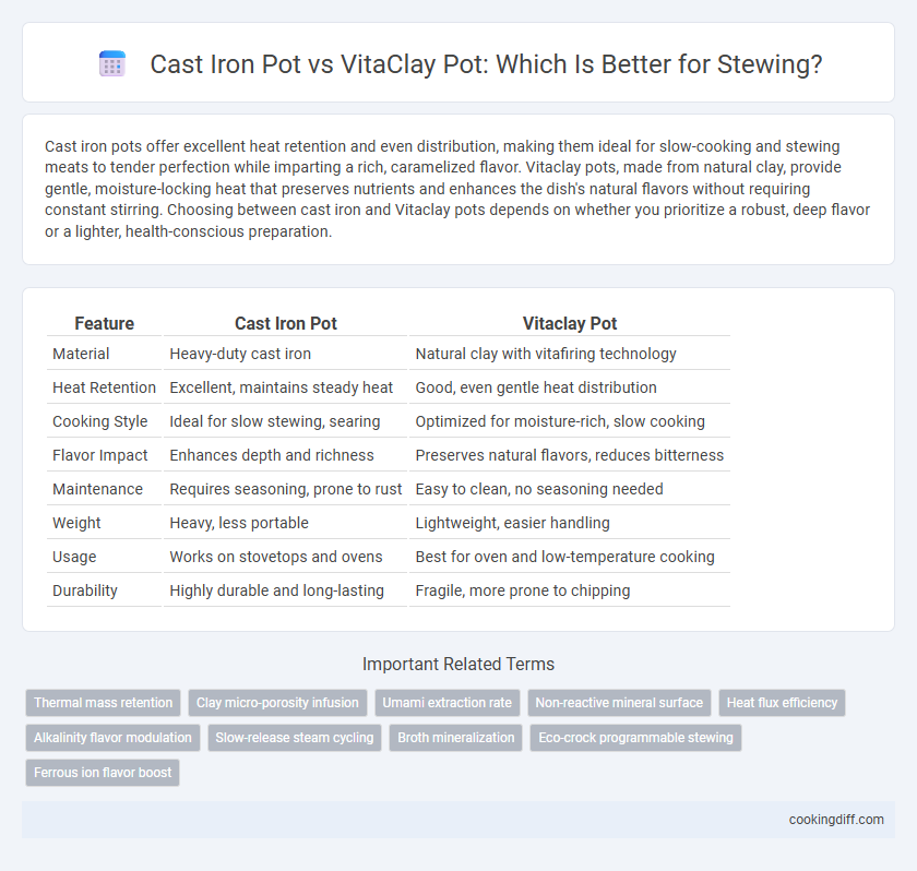 Cast Iron Pot vs VitaClay Pot: Which Is Better for Stewing?