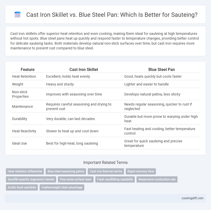 Cast Iron Skillet vs. Blue Steel Pan: Which Is Better for Sauteing?