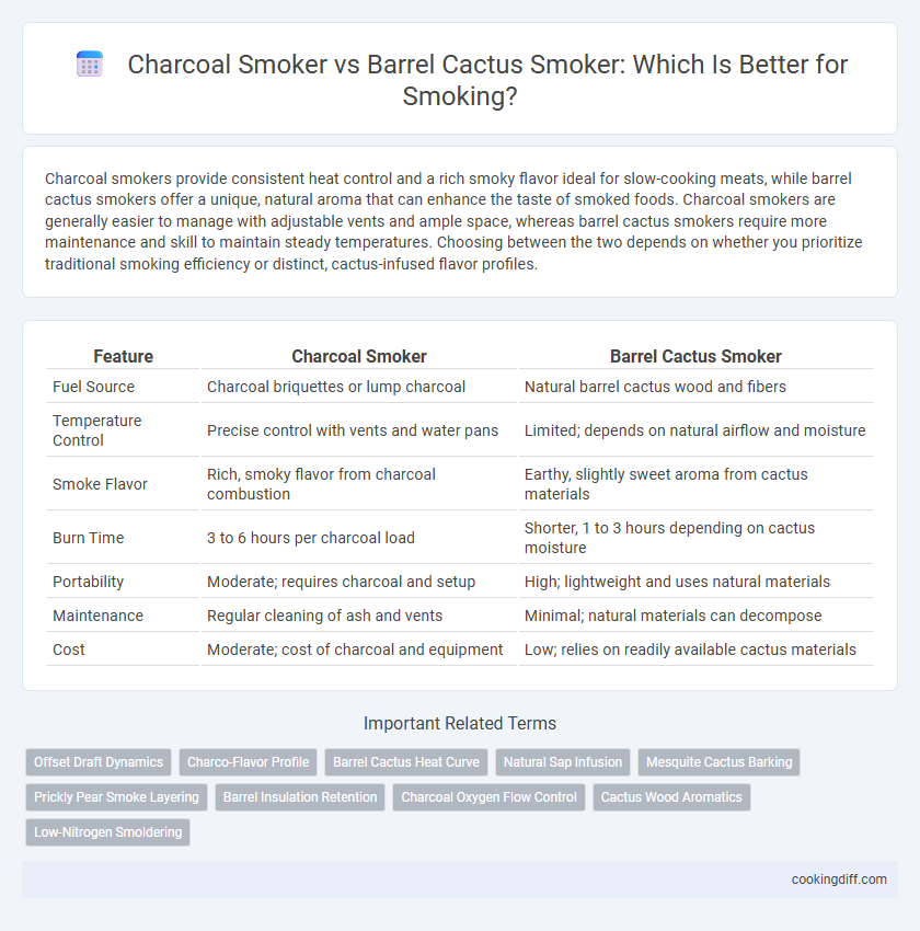 Charcoal Smoker vs Barrel Cactus Smoker: Which Is Better for Smoking?