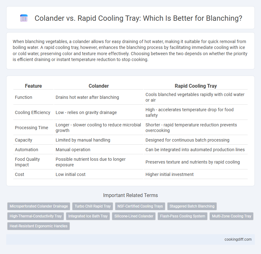 Colander vs. Rapid Cooling Tray: Which Is Better for Blanching?