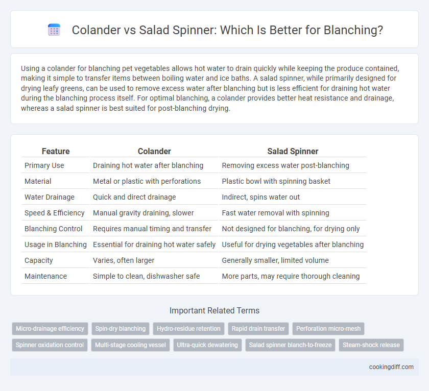 Colander vs Salad Spinner: Which Is Better for Blanching?