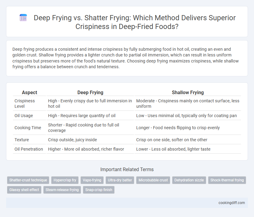 Deep Frying vs. Shatter Frying: Which Method Delivers Superior Crispiness in Deep-Fried Foods?