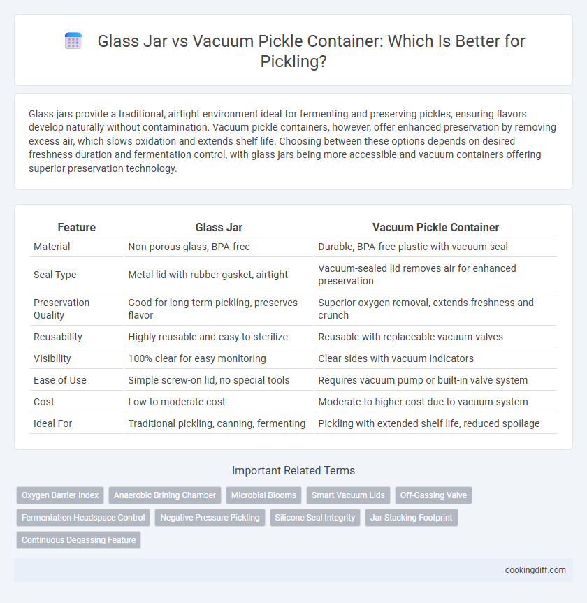 Glass Jar vs Vacuum Pickle Container: Which Is Better for Pickling?