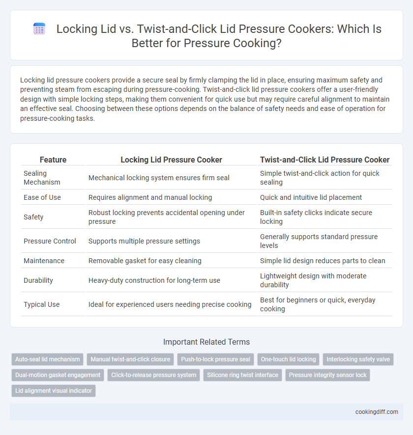 Locking Lid vs. Twist-and-Click Lid Pressure Cookers: Which Is Better for Pressure Cooking?