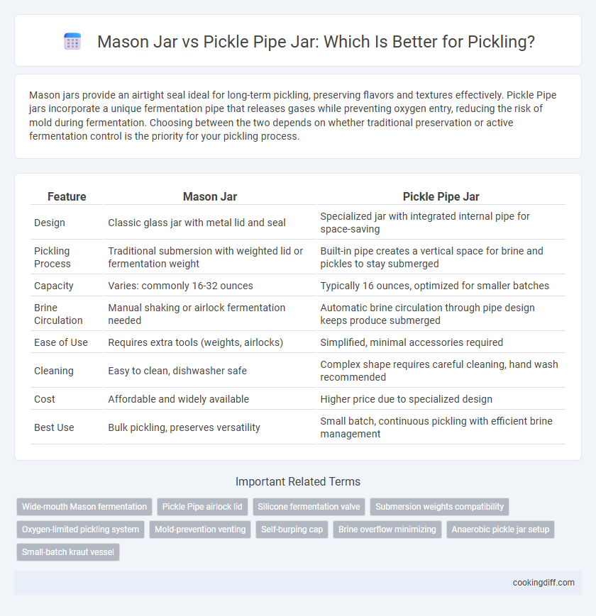 Mason Jar vs Pickle Pipe Jar: Which Is Better for Pickling?