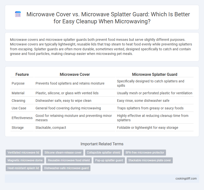 Microwave Cover vs. Microwave Splatter Guard: Which Is Better for Easy Cleanup When Microwaving?