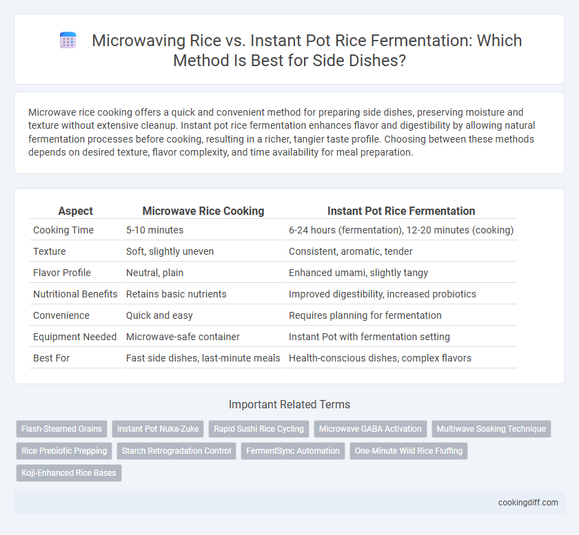 Microwaving Rice vs. Instant Pot Rice Fermentation: Which Method Is Best for Side Dishes?