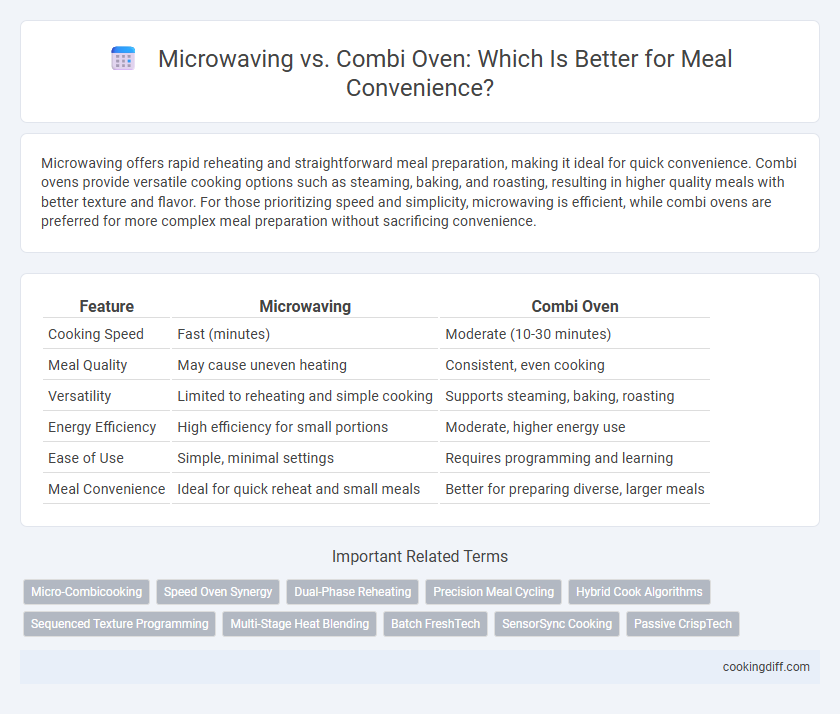 Microwaving vs. Combi Oven: Which Is Better for Meal Convenience?