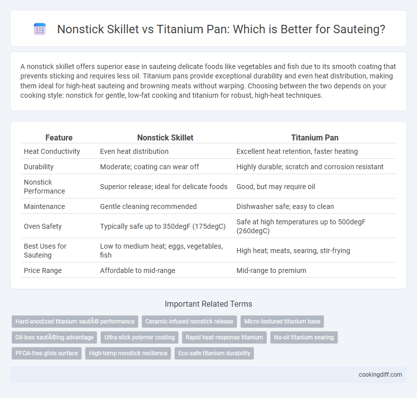 Nonstick Skillet vs Titanium Pan: Which is Better for Sauteing?