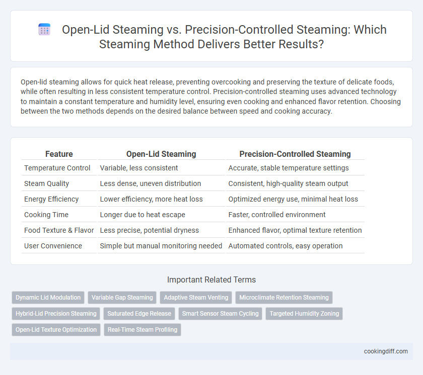 Open-Lid Steaming vs. Precision-Controlled Steaming: Which Steaming Method Delivers Better Results?