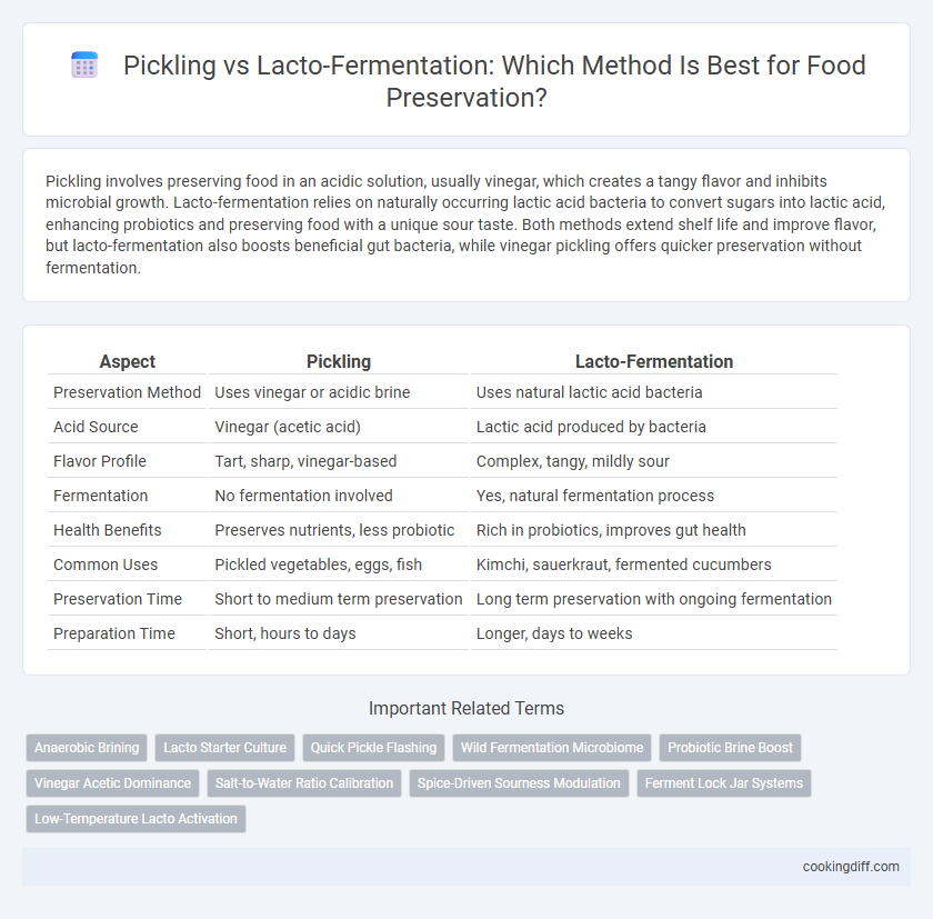Pickling vs Lacto-Fermentation: Which Method Is Best for Food Preservation?
