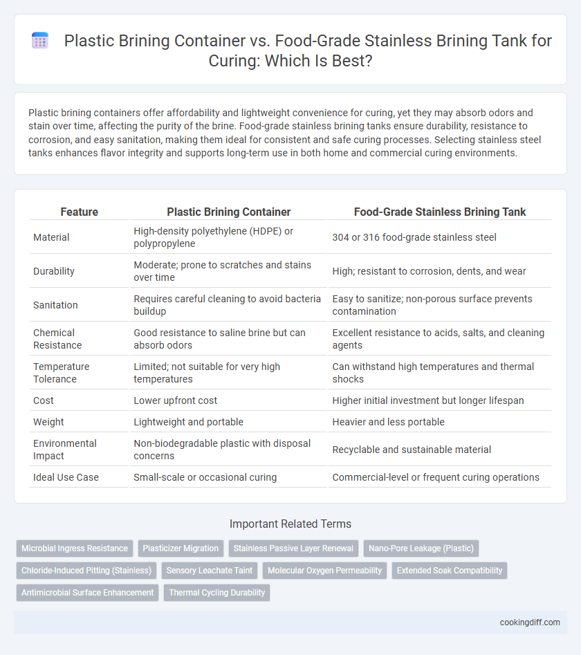 Plastic Brining Container vs. Food-Grade Stainless Brining Tank for Curing: Which Is Best?