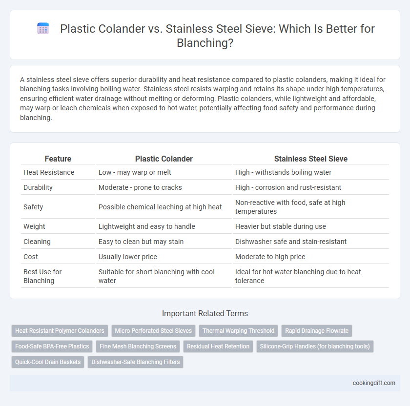 Plastic Colander vs. Stainless Steel Sieve: Which Is Better for Blanching?
