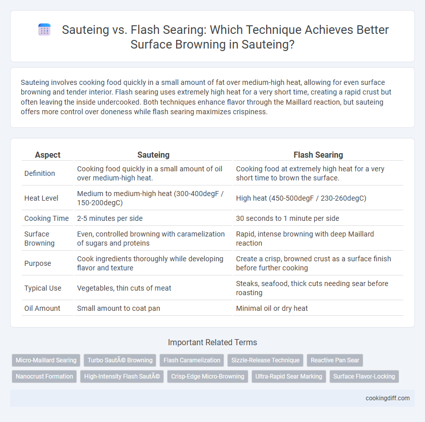 Sauteing vs. Flash Searing: Which Technique Achieves Better Surface Browning in Sauteing?