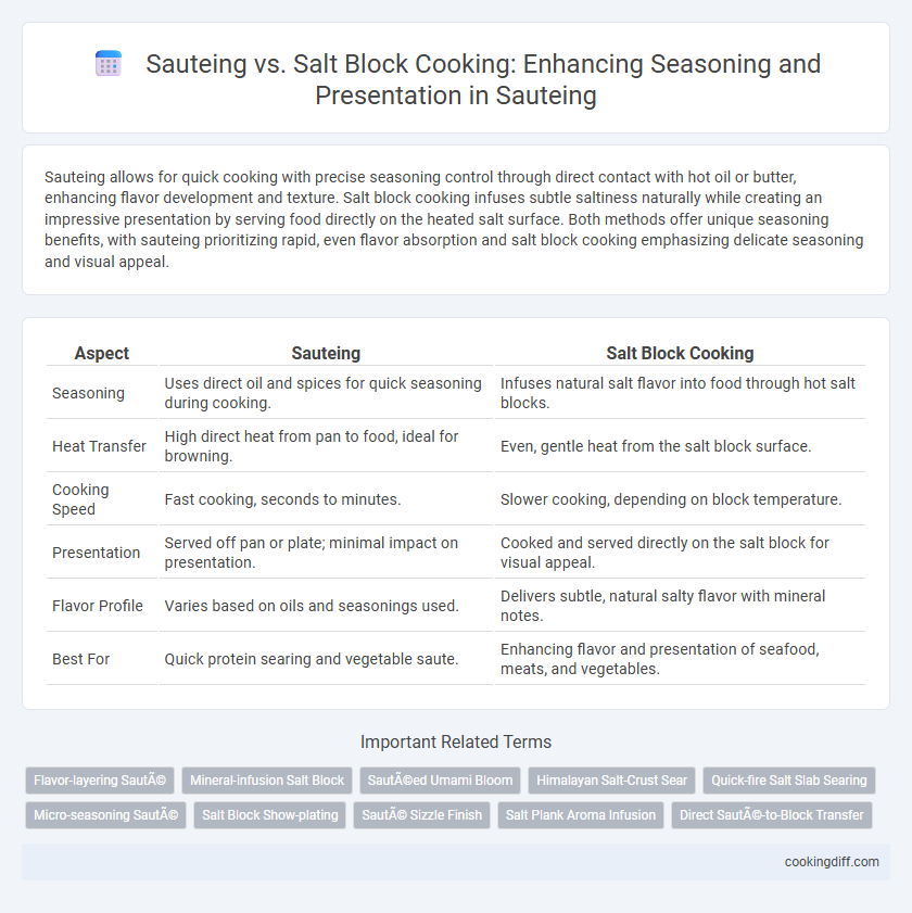 Sauteing vs. Salt Block Cooking: Enhancing Seasoning and Presentation in Sauteing
