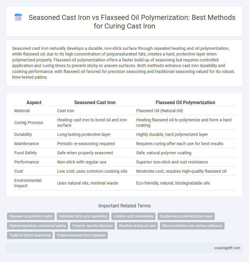 Seasoned Cast Iron vs Flaxseed Oil Polymerization: Best Methods for Curing Cast Iron