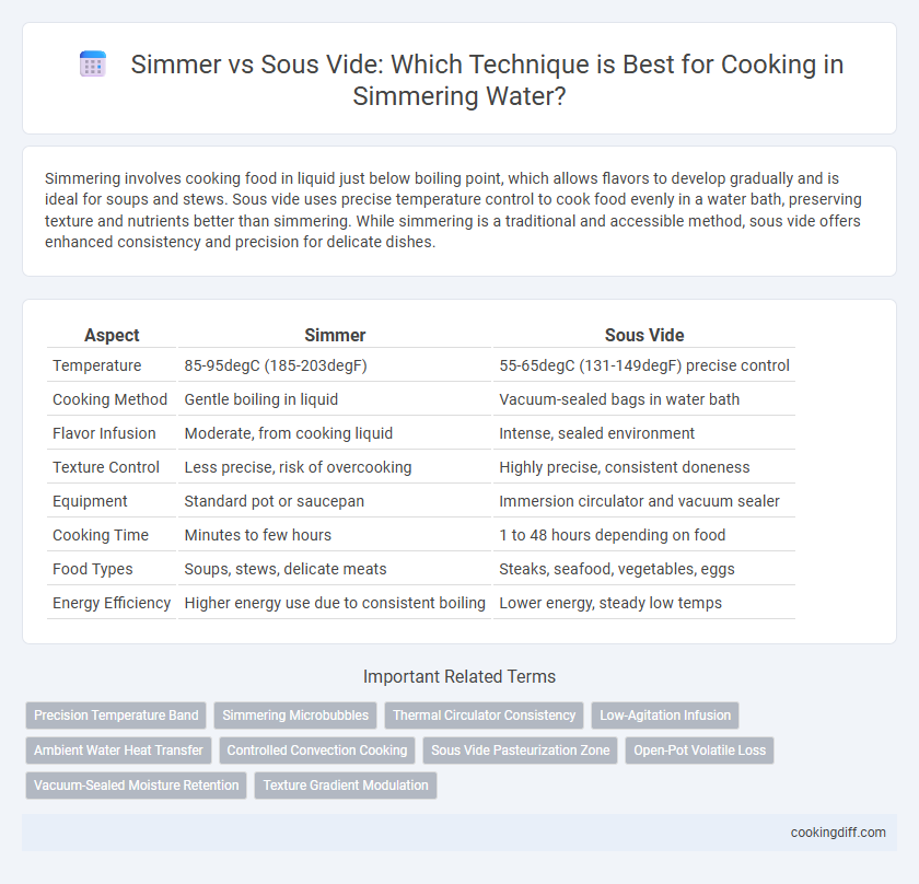 Simmer vs Sous Vide: Which Technique is Best for Cooking in Simmering Water?