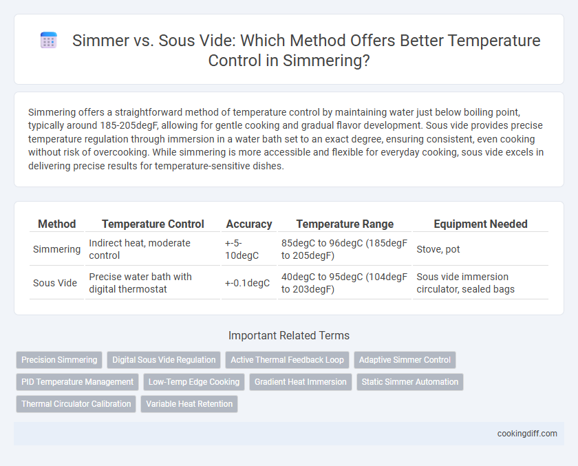 Simmer vs. Sous Vide: Which Method Offers Better Temperature Control in Simmering?