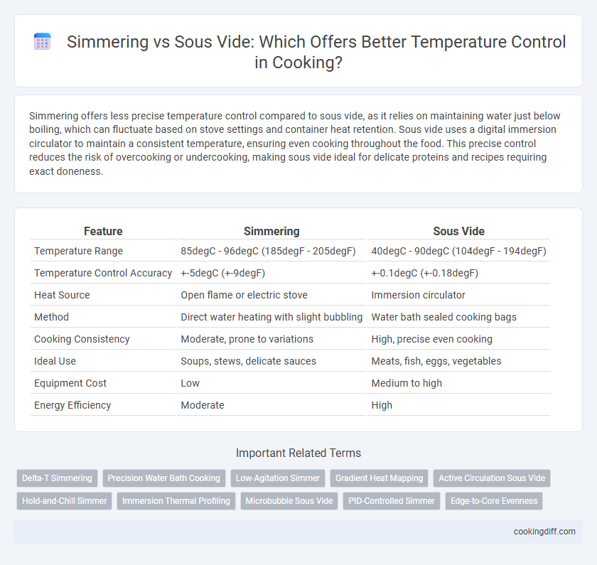 Simmering vs Sous Vide: Which Offers Better Temperature Control in Cooking?