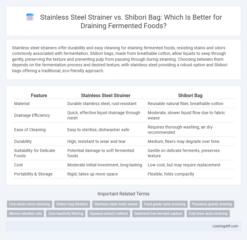 Stainless Steel Strainer vs. Shibori Bag: Which Is Better for Draining Fermented Foods?