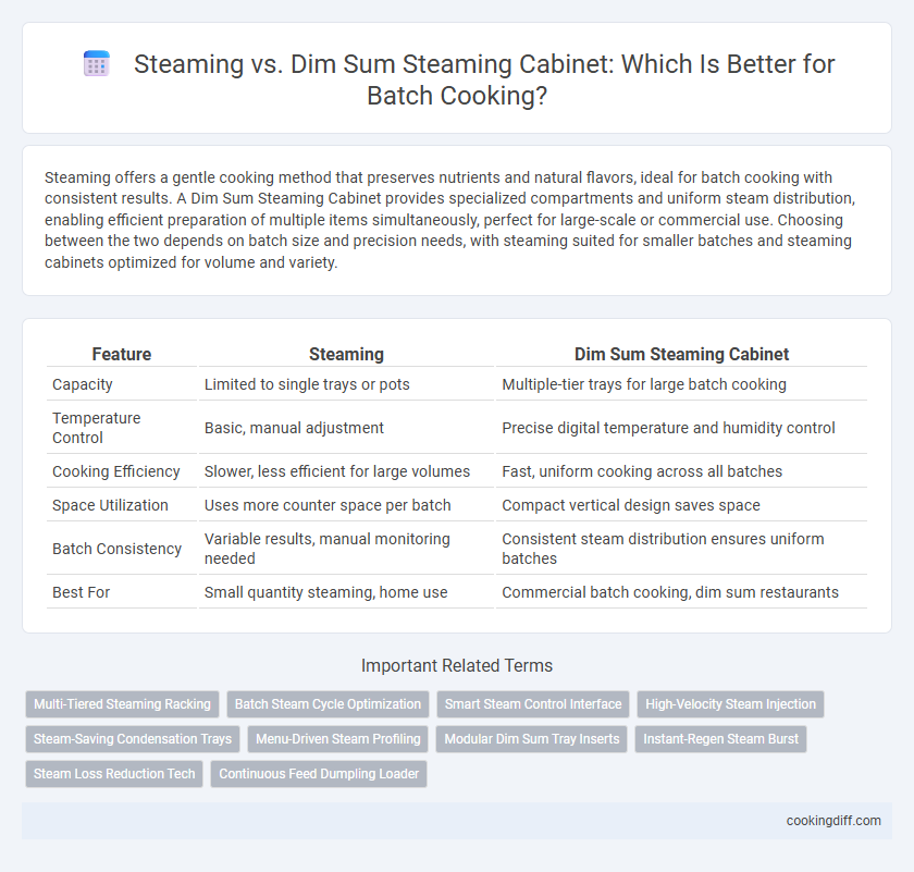 Steaming vs. Dim Sum Steaming Cabinet: Which Is Better for Batch Cooking?