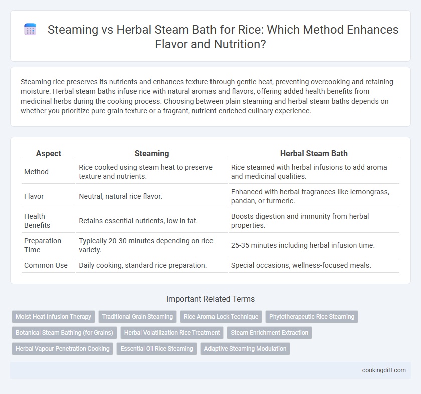 Steaming vs Herbal Steam Bath for Rice: Which Method Enhances Flavor and Nutrition?