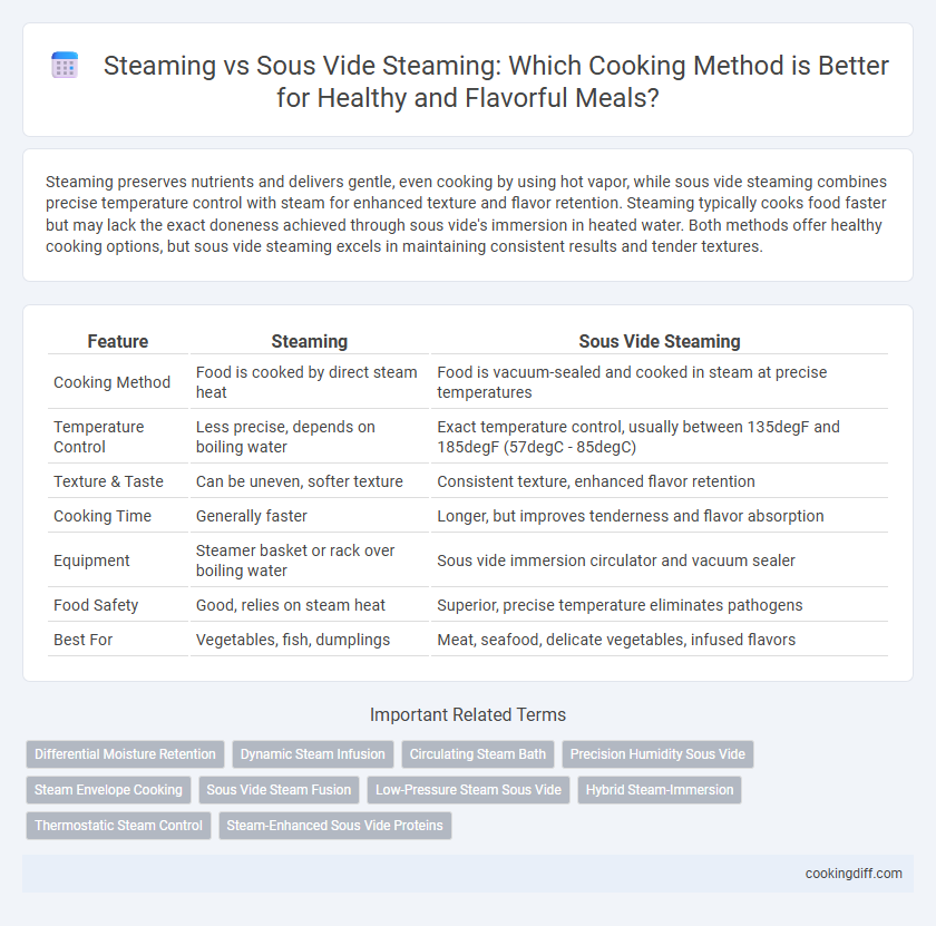 Steaming vs Sous Vide Steaming: Which Cooking Method is Better for Healthy and Flavorful Meals?