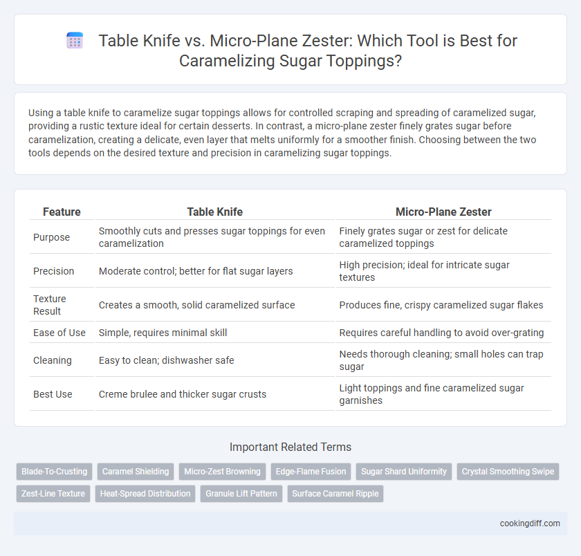 Table Knife vs. Micro-Plane Zester: Which Tool is Best for Caramelizing Sugar Toppings?