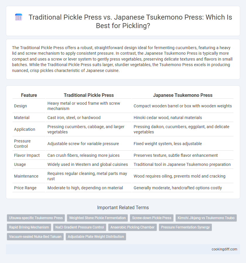 Traditional Pickle Press vs. Japanese Tsukemono Press: Which Is Best for Pickling?